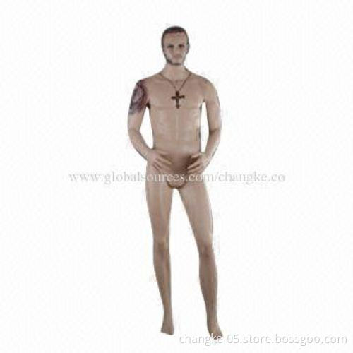 Tattoo Male Mannequin, Standing Man, Full Body, Makeup